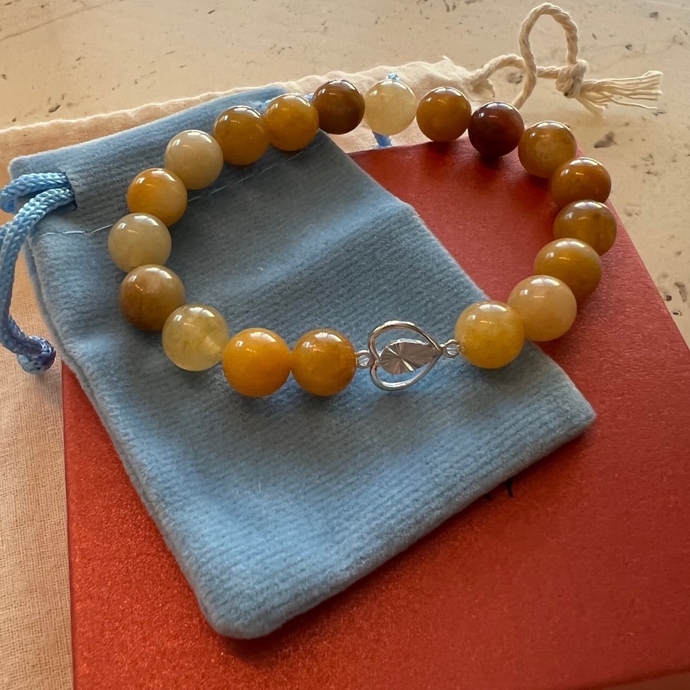 Natural Yellow Jade Bracelet